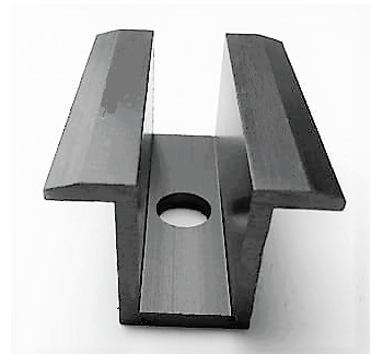 Klema środkowa uniwersalna czarna RAL 9005