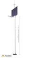 Lampa solarna uliczna z wiatrakiem Perfect Eco Hybrid  rysunek techniczny