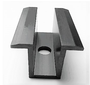 Klema środkowa 25 mm czarna do paneli fotowoltaicznych – aluminium 6063 T6