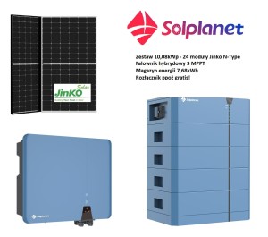 Zestaw fotowoltaiczny 10 kW z magazynem energii 10,24 kWh falownikiem i rozłącznikiem przeciwpożarowym
