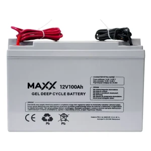 Akumulator żelowy 100Ah 12V MAXX  [Kabel 6mm, 2,5m]