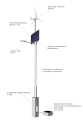 Lampa solarna uliczna z wiatrakiem Perfect Eco Hybrid  rysunek techniczny