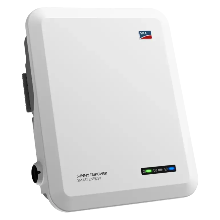 Instalacja hybrydowa z falownikiem SMA Sunny Tripower 6.0 Smart Energy, magazynem energii i panelami fotowoltaicznymi